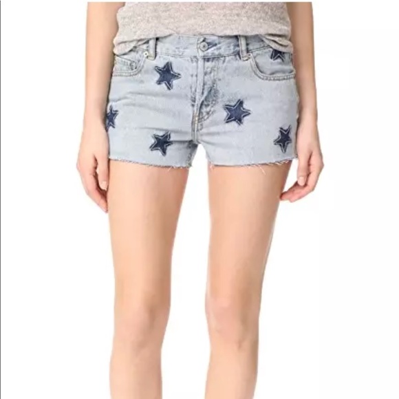 Rails Logan Embroidered Stars Jean Shorts Denim - Picture 2 of 8